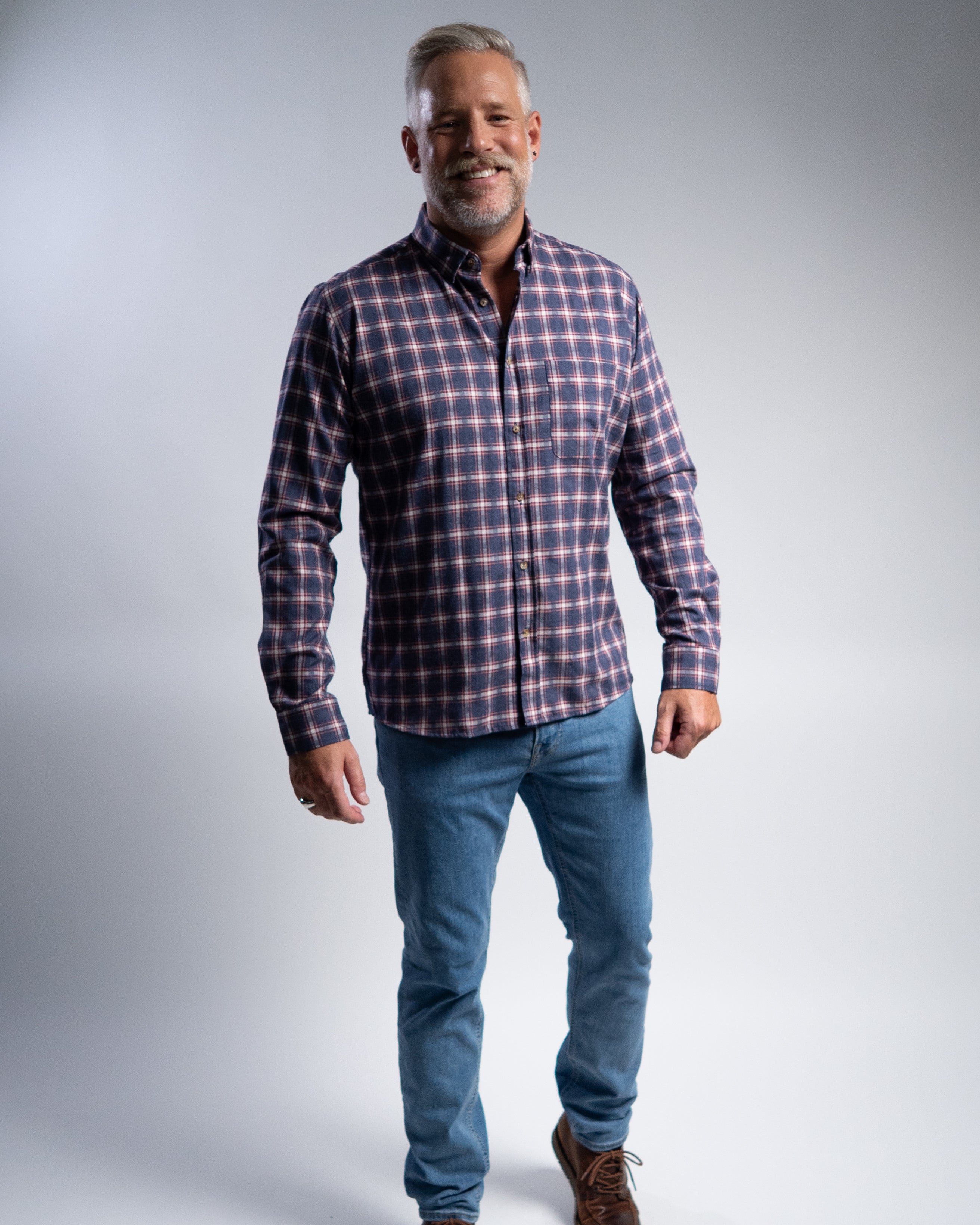 Flanella avec un ragoût rouge / bleu (Art. 2370-C)