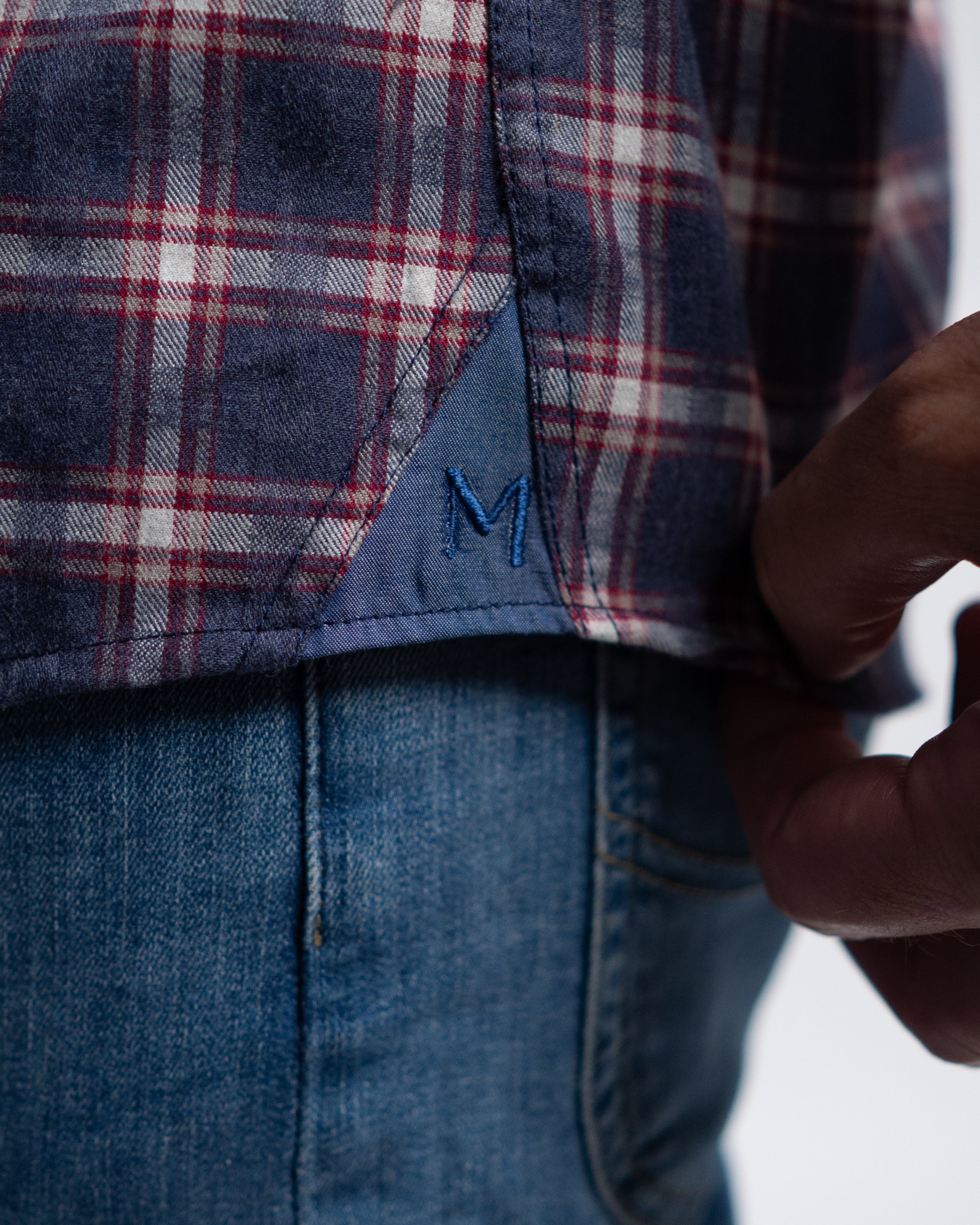 Flanella avec un ragoût rouge / bleu (Art. 2370-C)