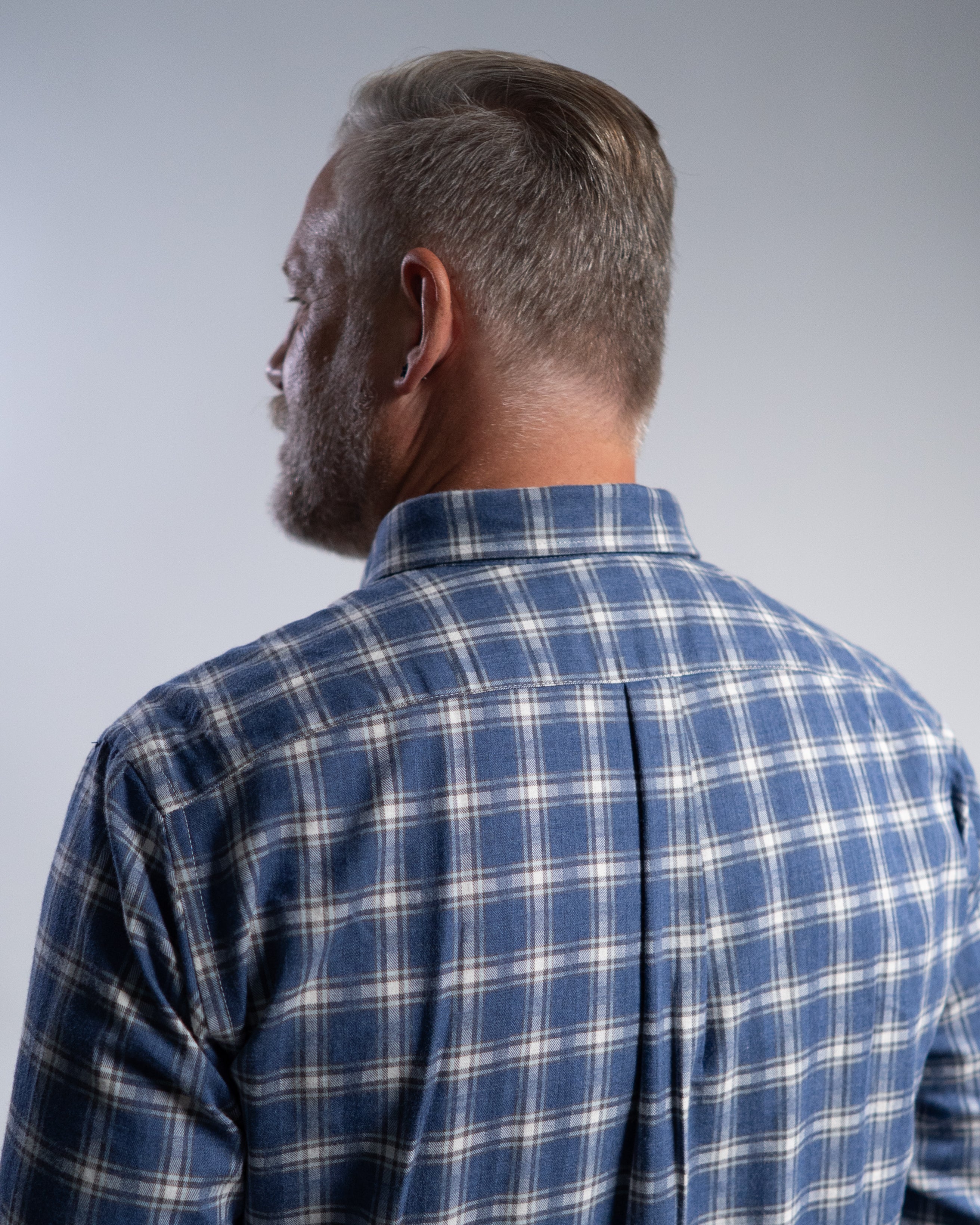 Flanellhemd mit Karomuster Blau (Art. 2369-C)