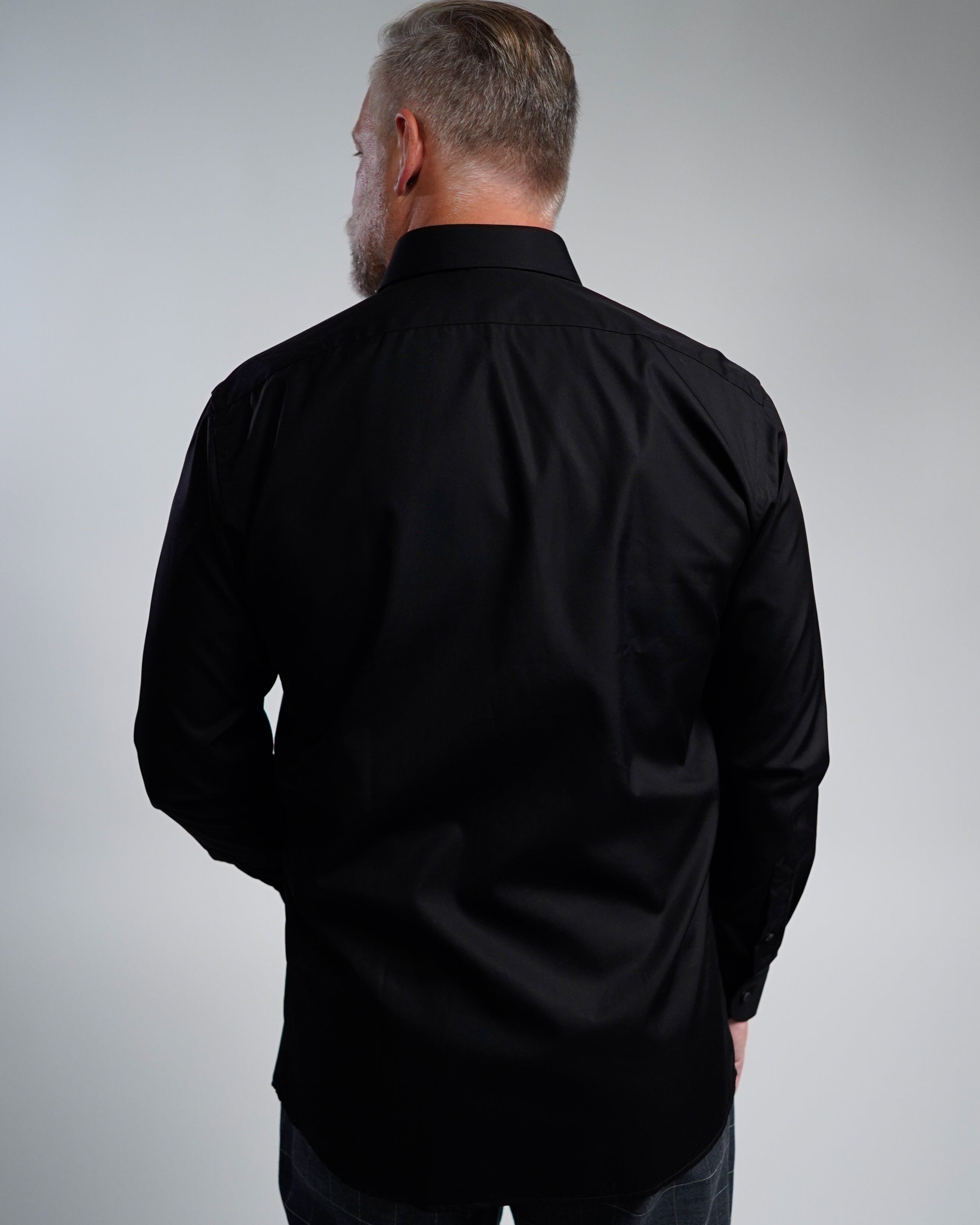 Bügelfreies Businesshemd Schwarz (Art. 1003)