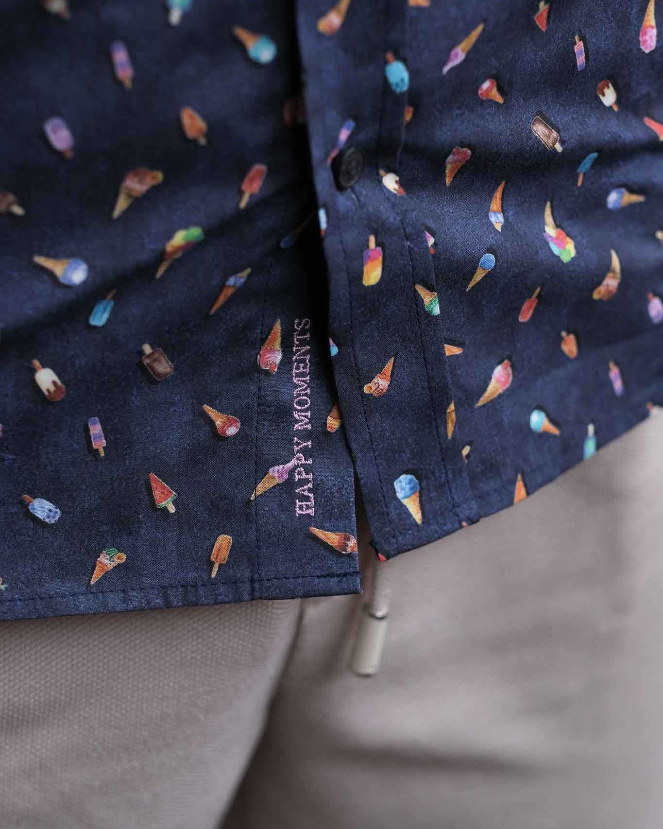 Casual shirt with summery print pattern (Art. 2224-C-KA)