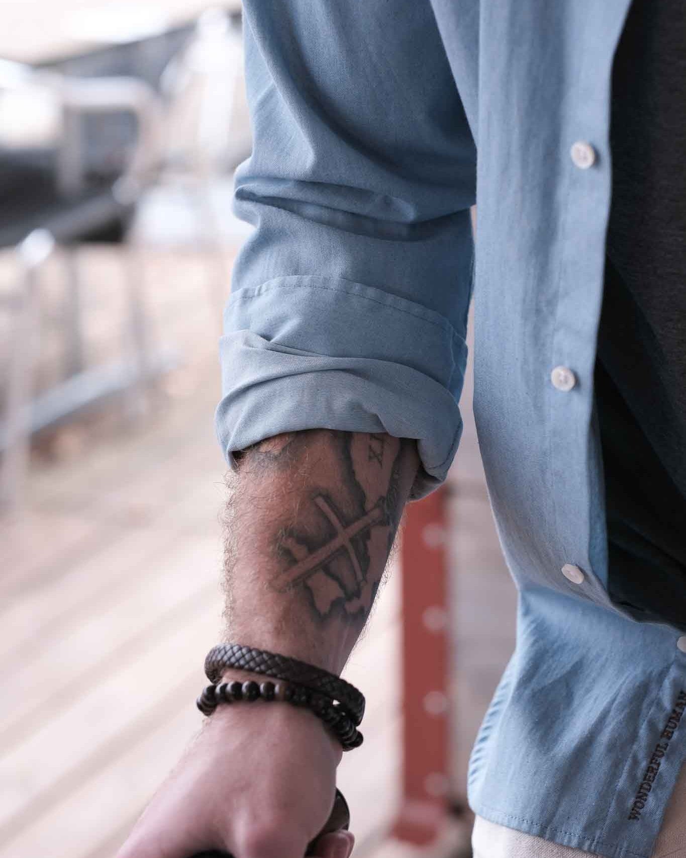 Leichtes Denimhemd Hellblau (Art. 2271-C)
