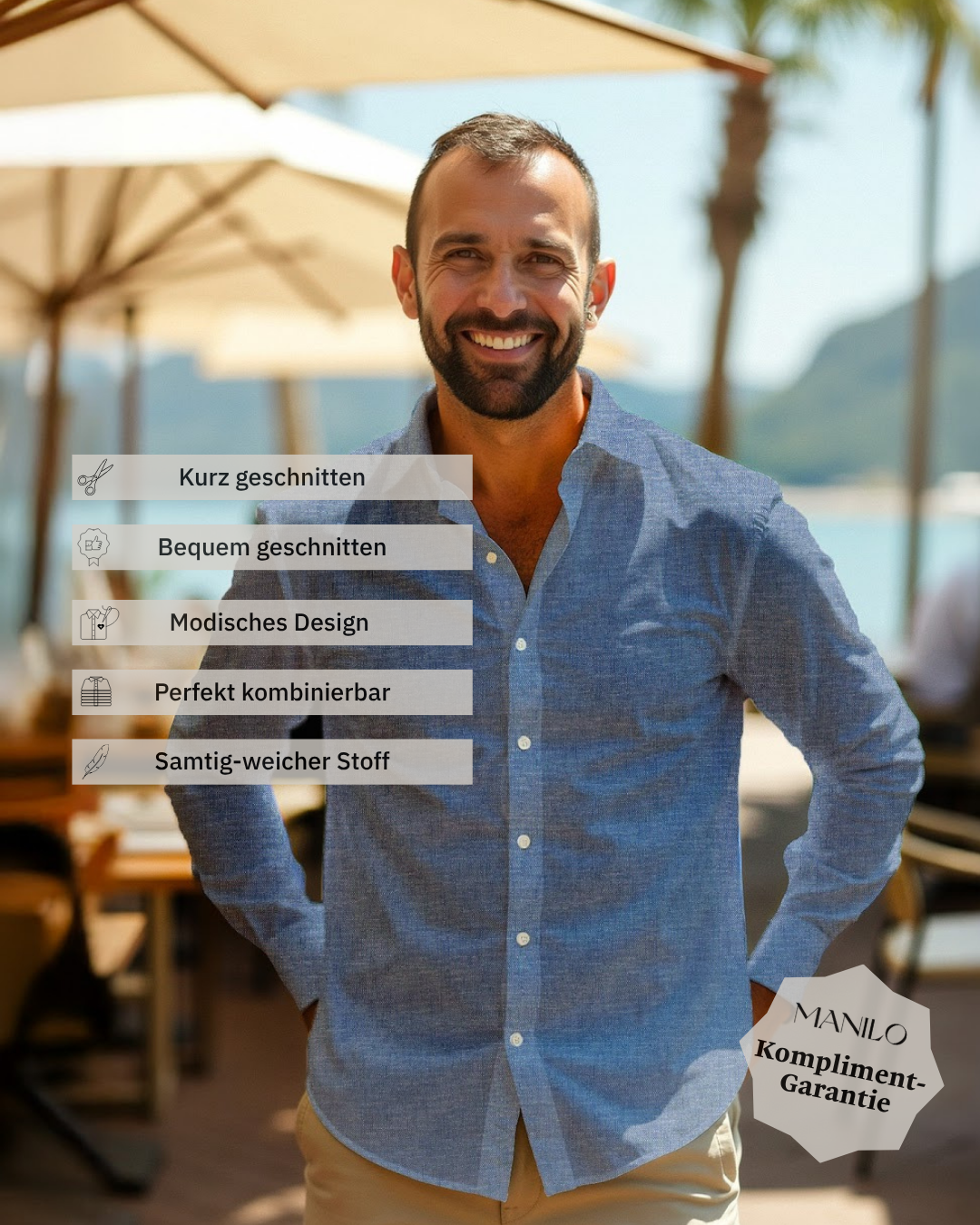 Chemise de loisir en bleu (art. 2554-C)