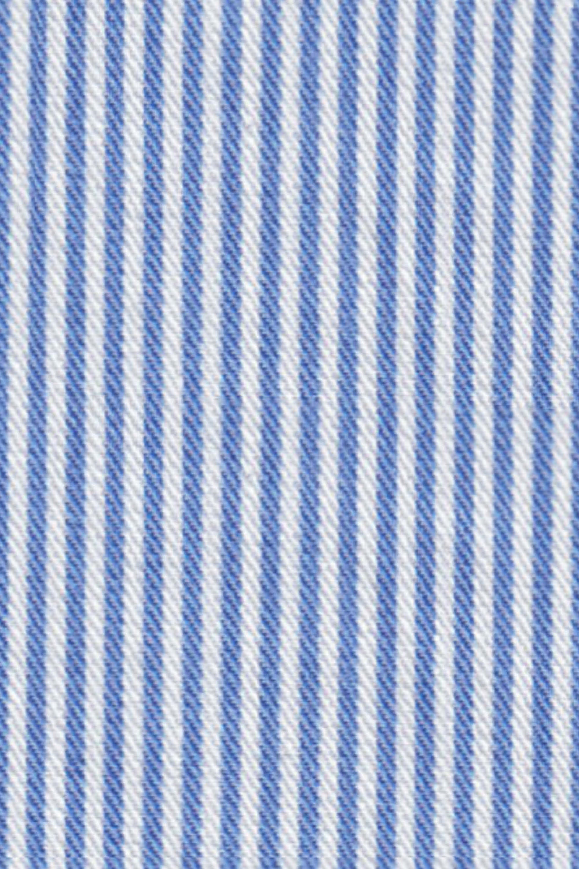 Chemise d'affaires de haute qualité à rayures bleu moyen (art. 1132)