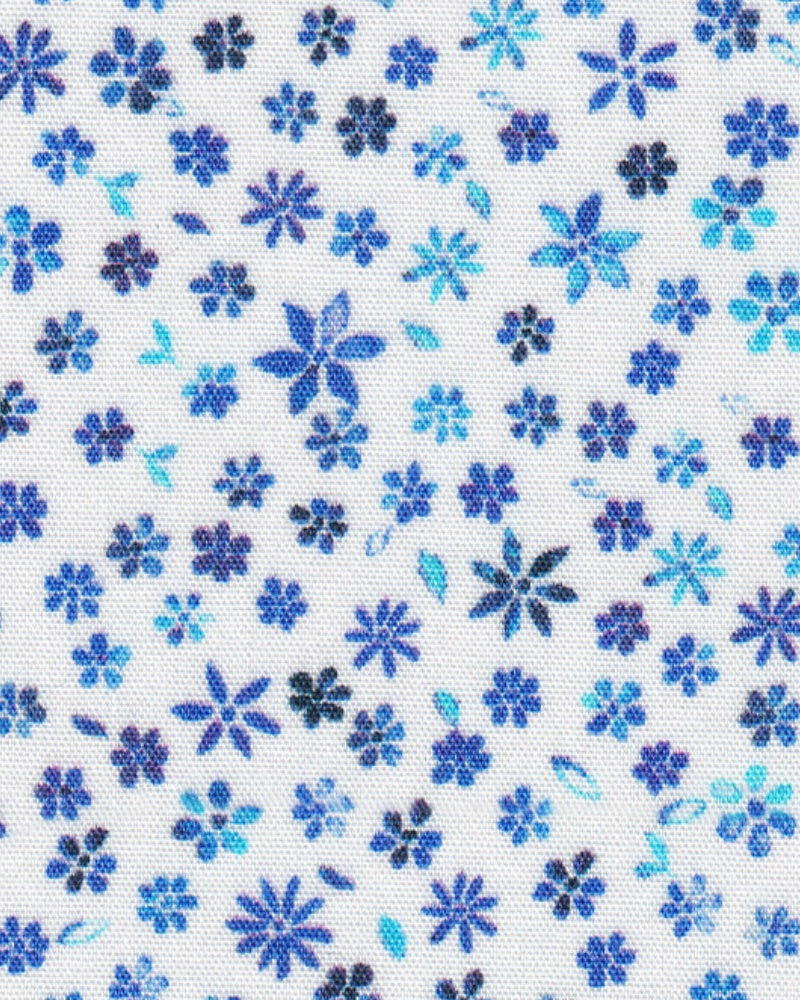 Casual shirt with floral pattern in blue/white (Art. 2218-C)