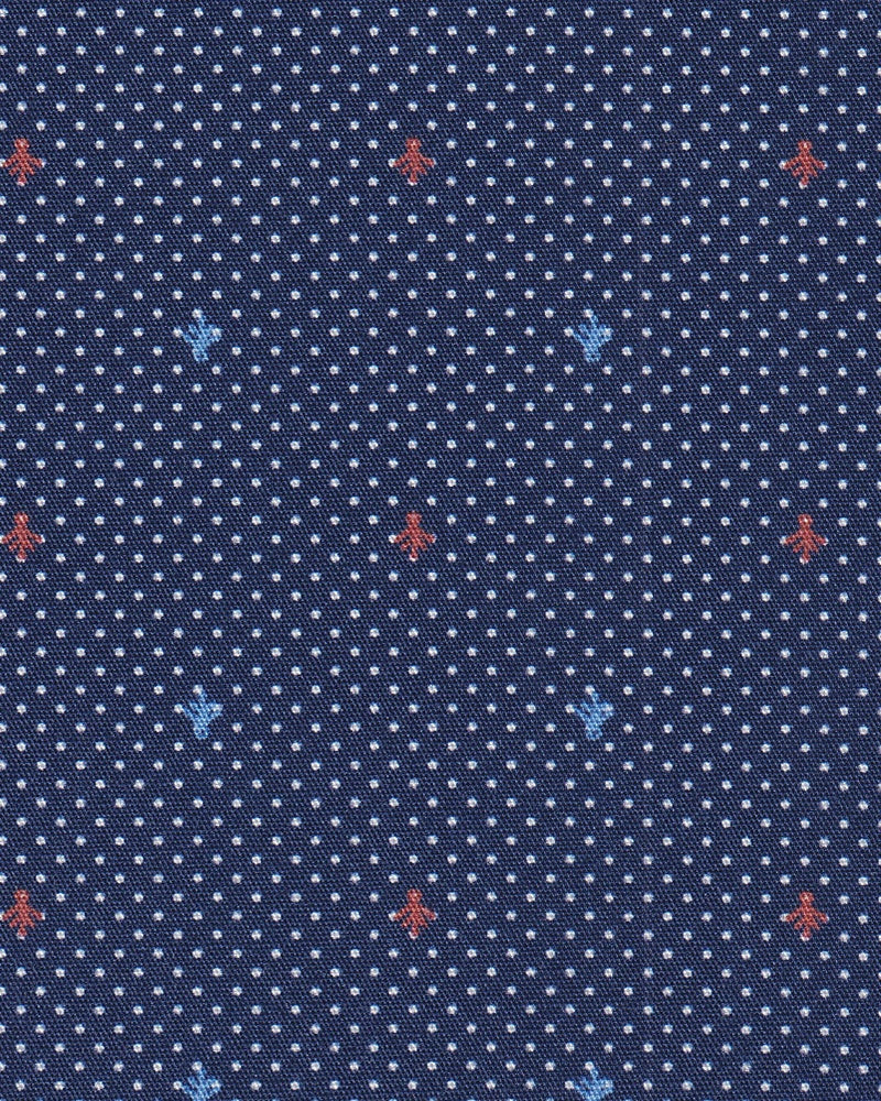 Casual shirt with graphic pattern dark blue (Art. 2234-C)