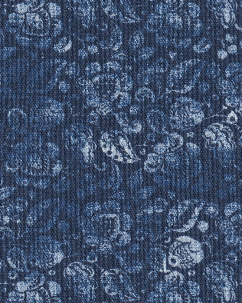 Freizeithemd mit Blumenprint Blau (Art. 2309-C)