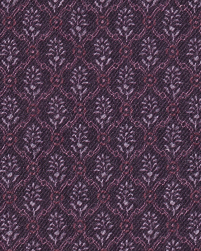 Freizeithemd mit Blumenprint Bordeaux (Art. 2312-C)