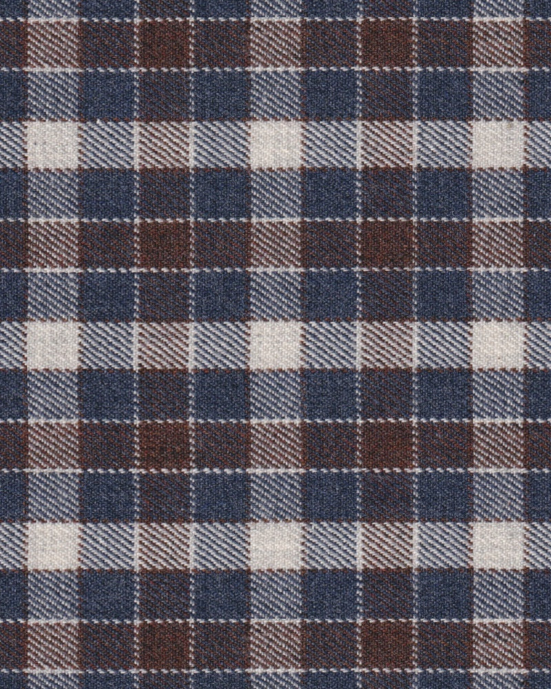 Flanellhemd mit Karomuster Braun/Blau (Art. 2365-C)