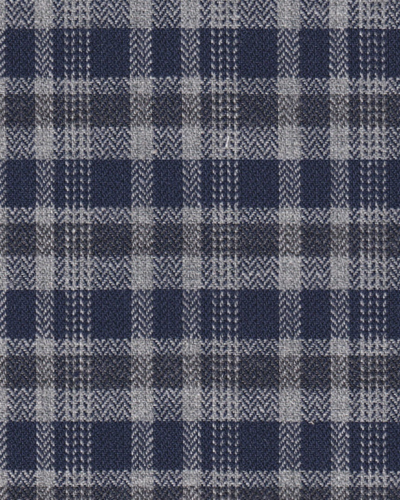 Freizeithemd mit Karomuster Grau/Blau (Art. 2405-C)