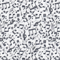 Freizeithemd mit Musiknotenprint in Grau (Art. 2731-C)