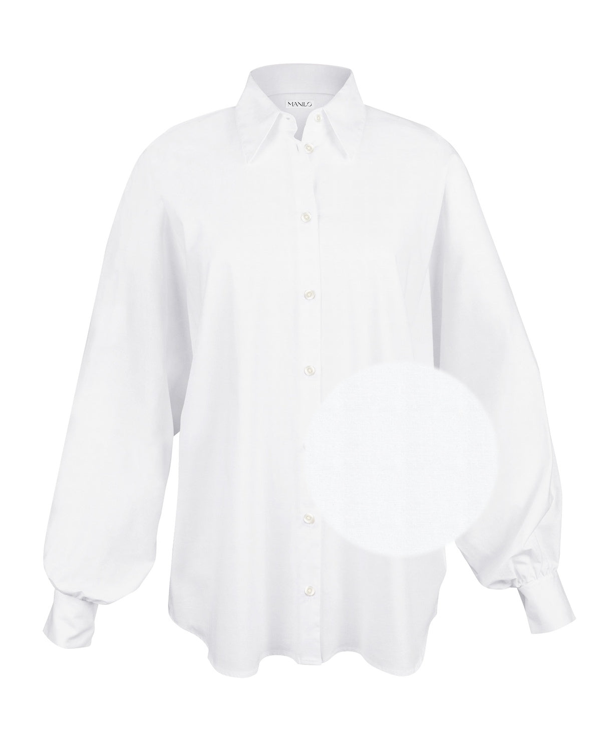Fashionable blouse AMÉLIE with batwing sleeves in white (Art. 1001D-A)