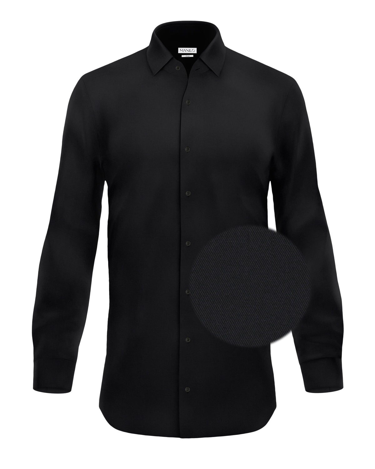 Chemise d'affaires sans repassage noire (art. 1003)
