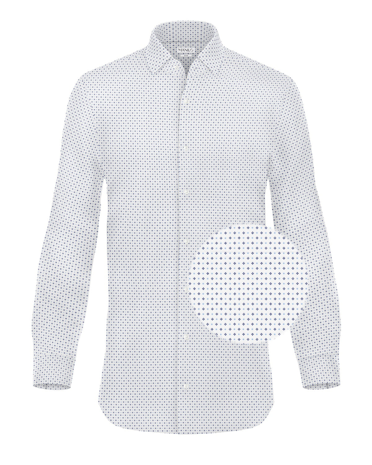 Chemise d'affaires de haute qualité avec motif imprimé Fitted (art. 1161-F)