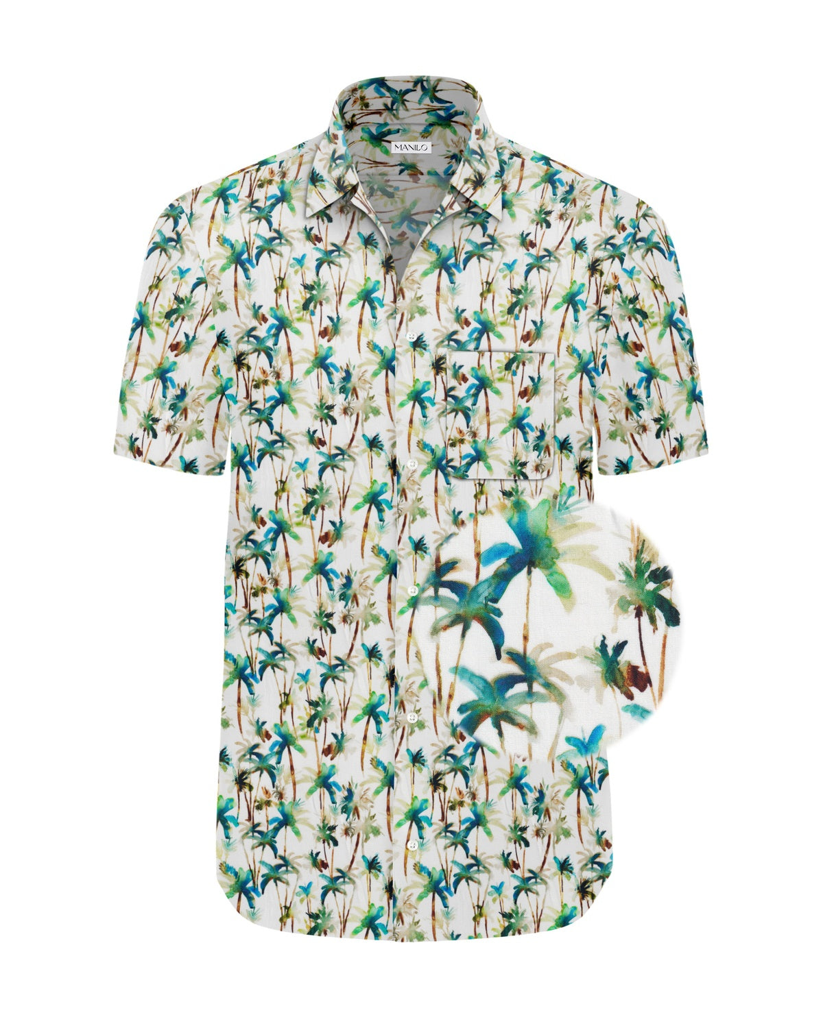 Hawaii-Hemd mit Printmuster in Grün (Art. 2202-BS)