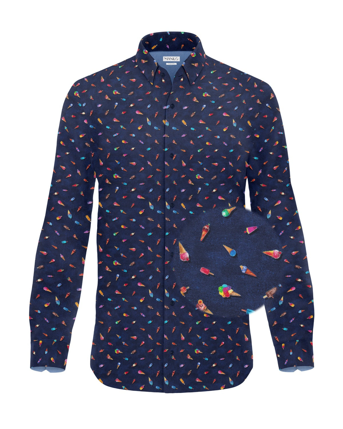 Casual shirt with summery print pattern (Art. 2224-C)