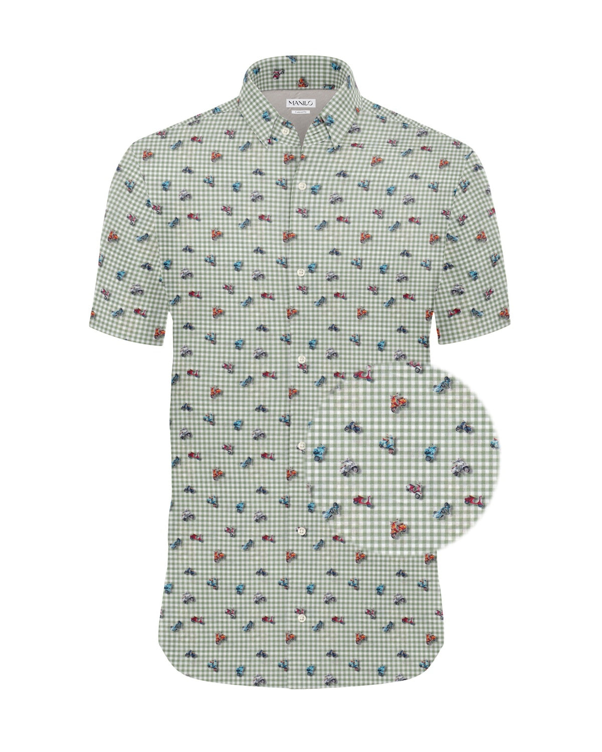Chemise décontractée avec imprimé mobylette (art. 2532-C-KA)