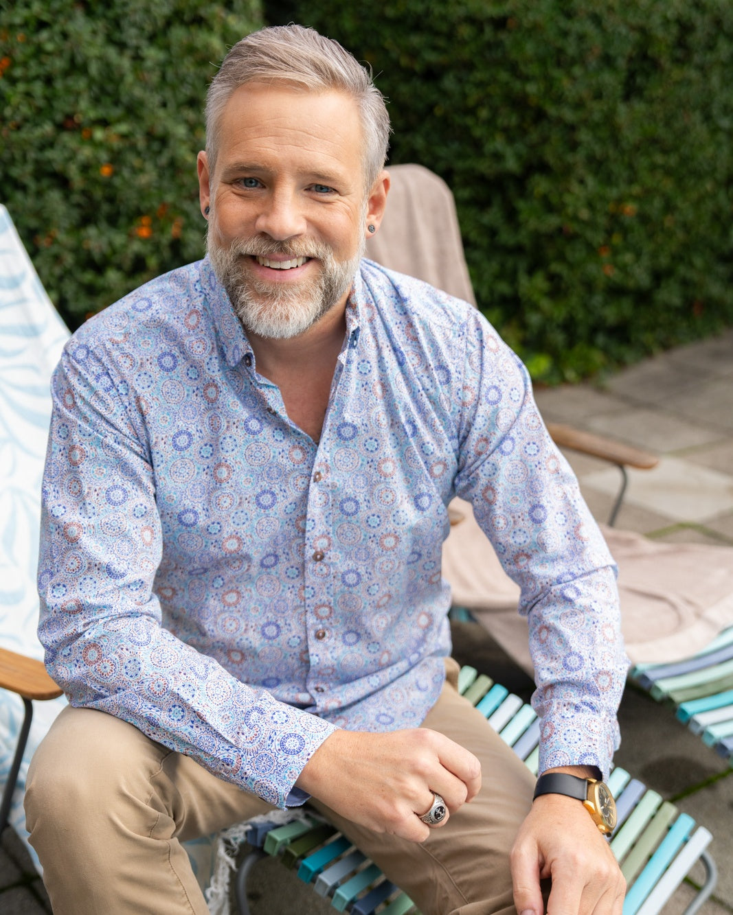 Freizeithemd mit farbigem Grafikprint (Art. 2513-C)