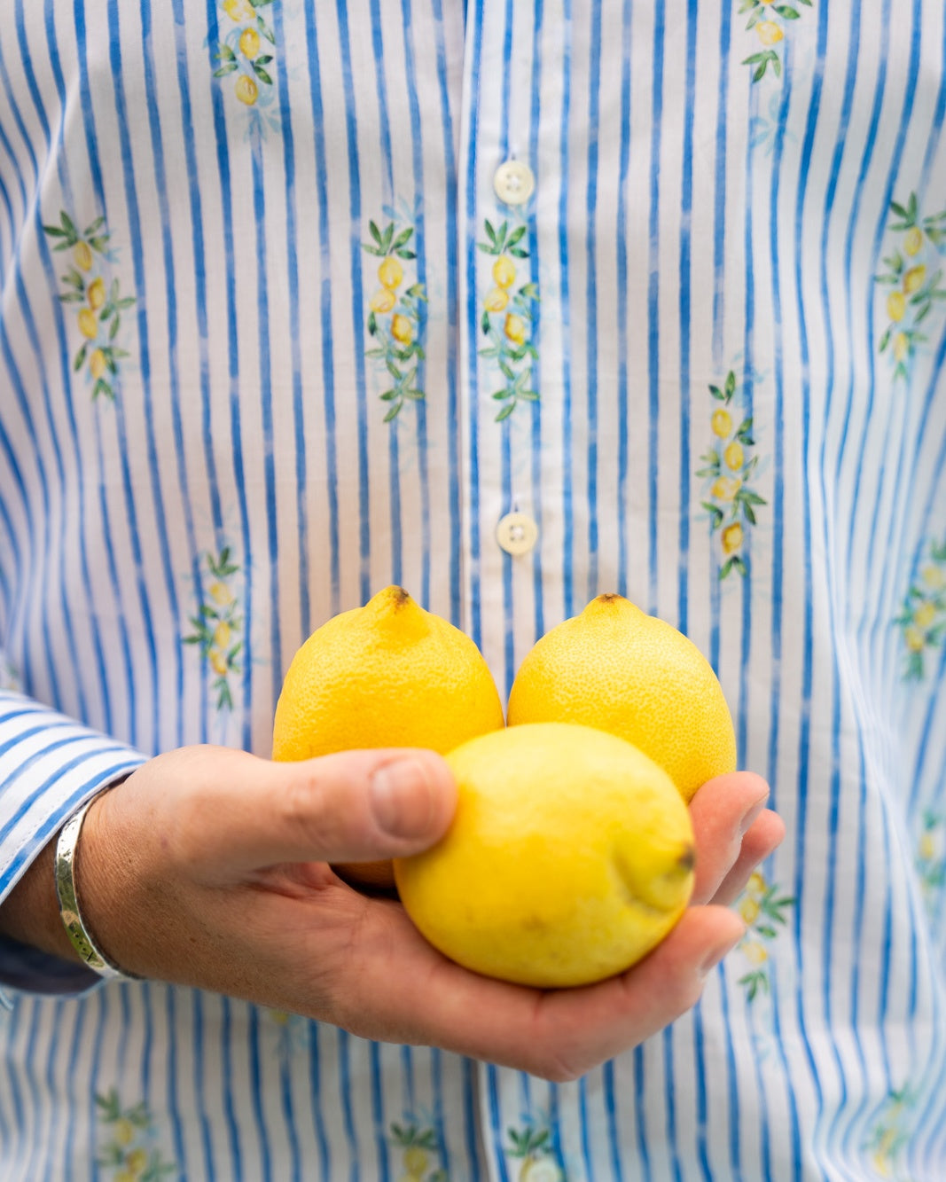 Freizeithemd mit Zitronen-Print (Art. 2530-C)