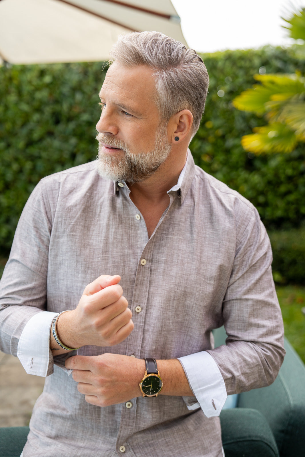 Linen shirt in brown (Art. 2579-C)