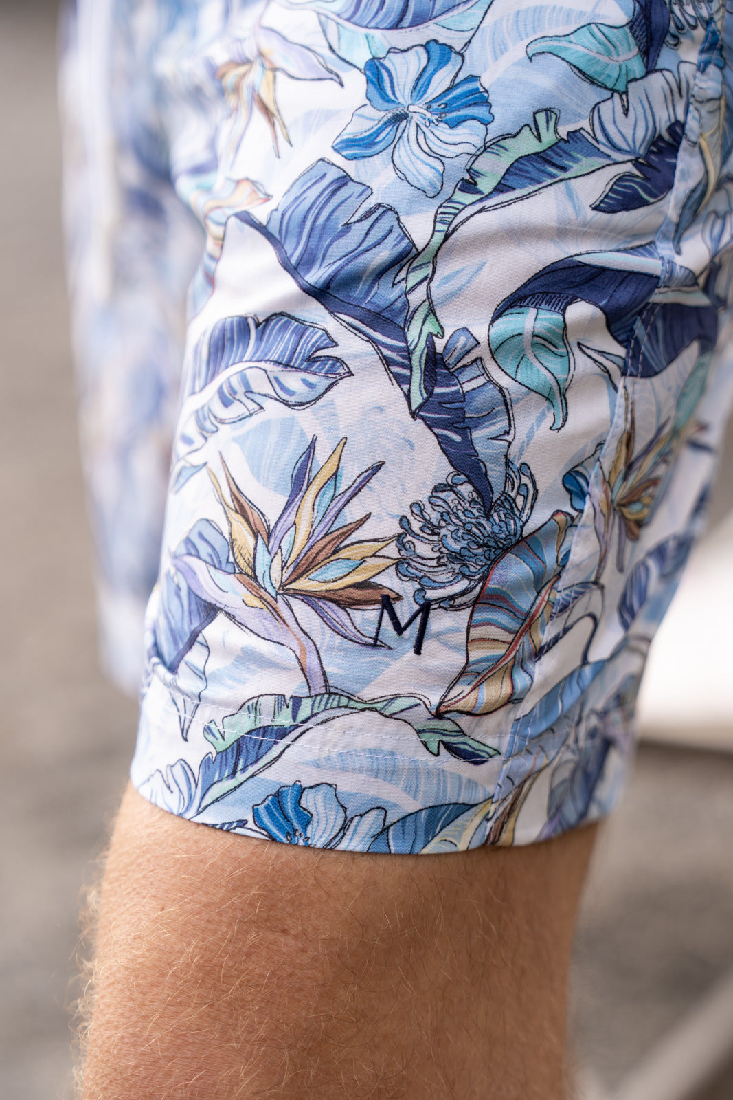 Hawaii-Shorts mit Blumenprint in Blau (Art. 2622-SH)