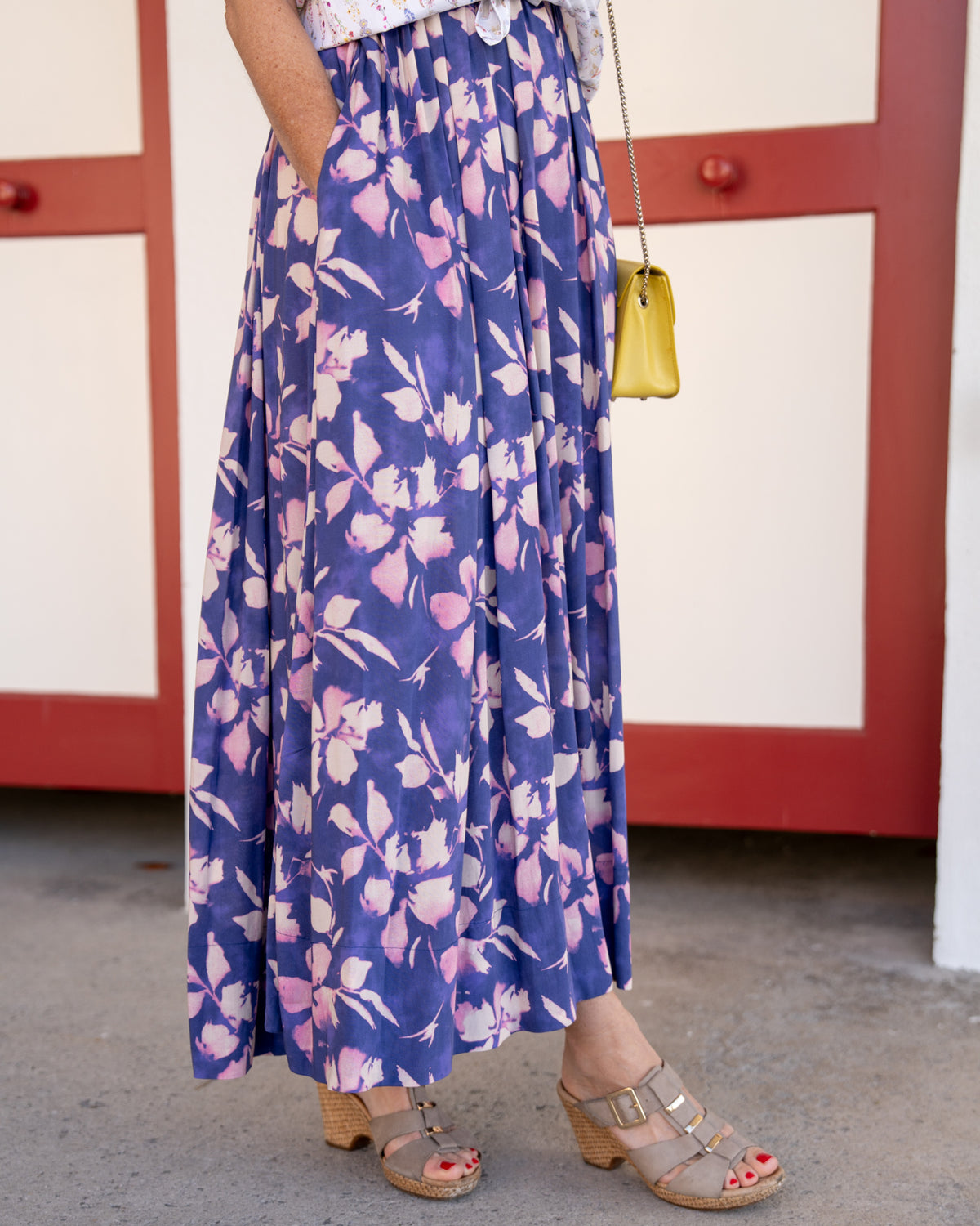 Faltenrock THÉA mit Batik-Print in Violett (2353D-T-G)