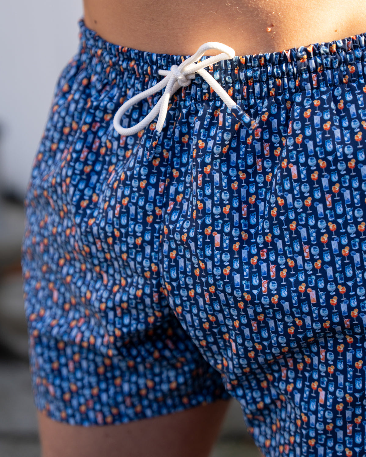 Swim shorts with cocktail print (2843-ST)