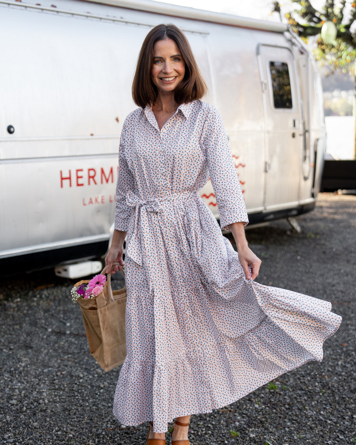 JADE summer dress with pineapple print (2332D-J)