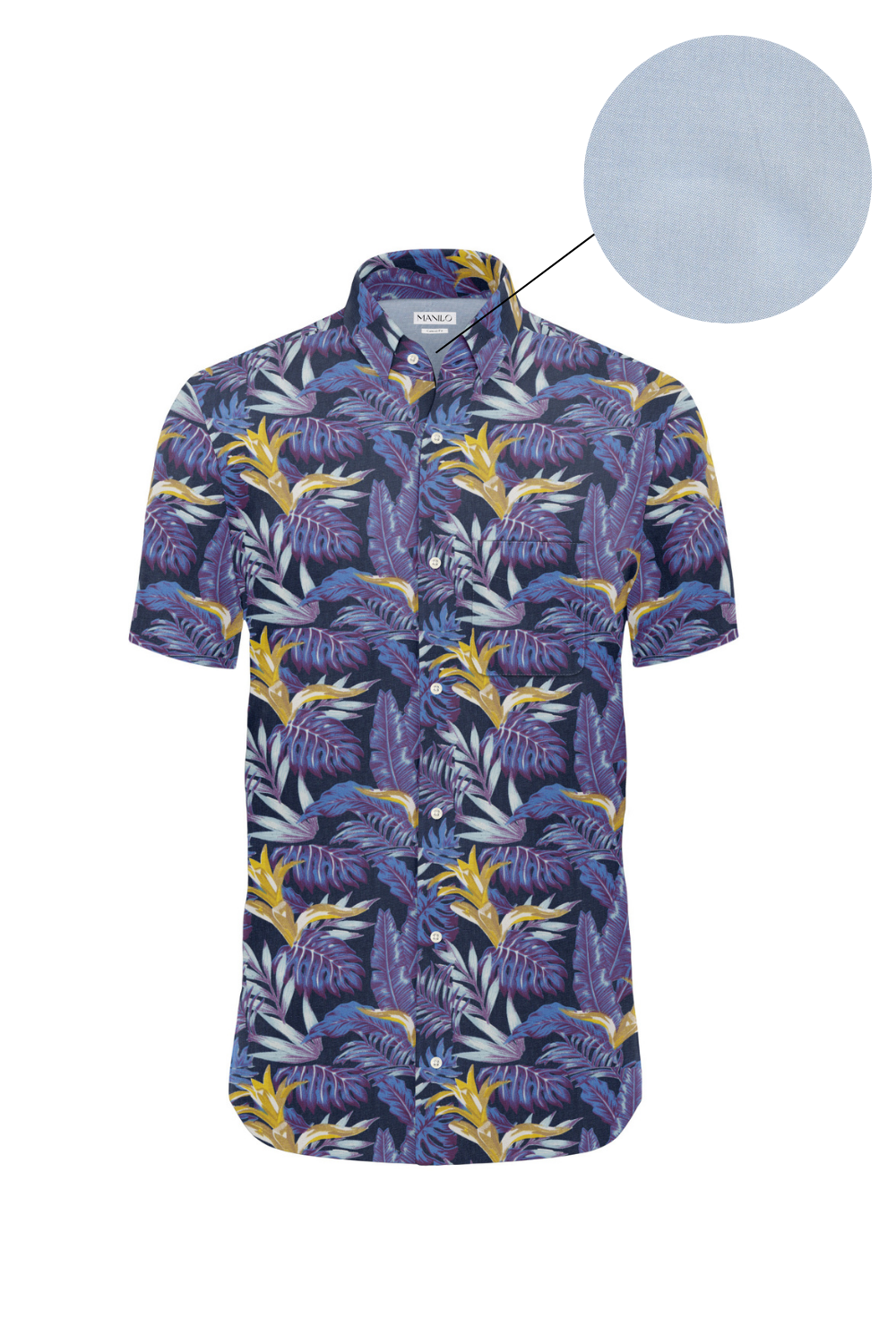 Denimhemd mit Blumenprint (Art. 2507-C-KA)