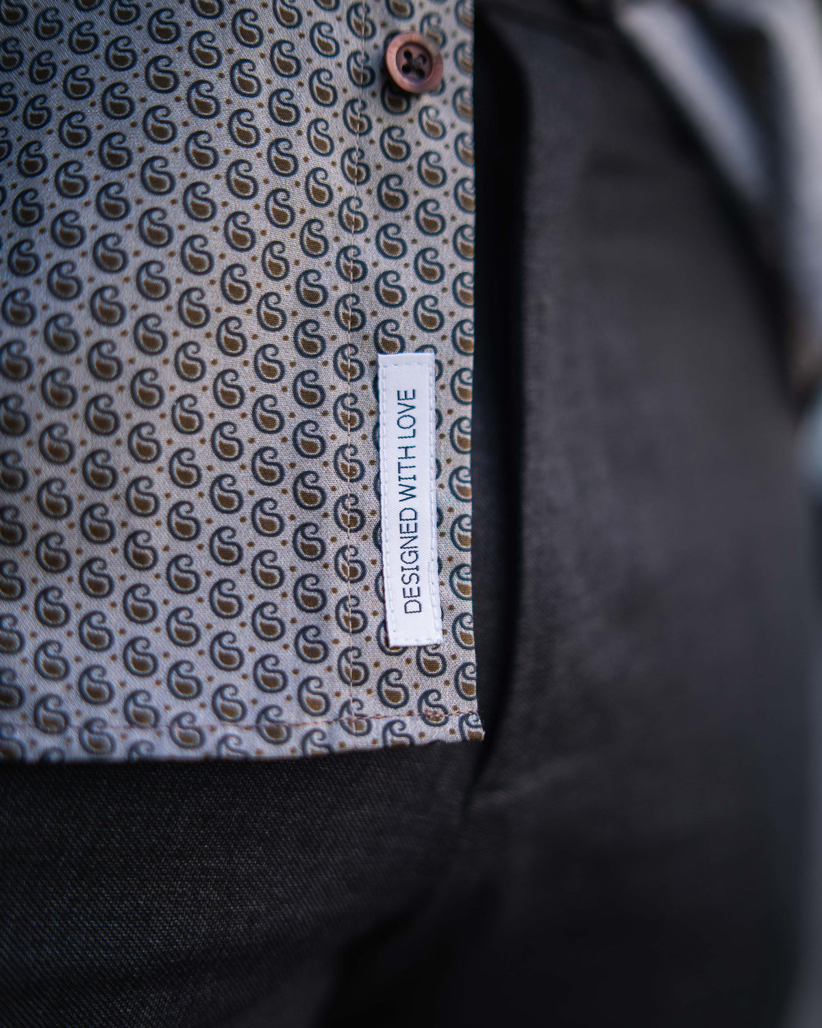 Freizeithemd mit Paisleymuster in Braun/Beige (Art. 2705-C)