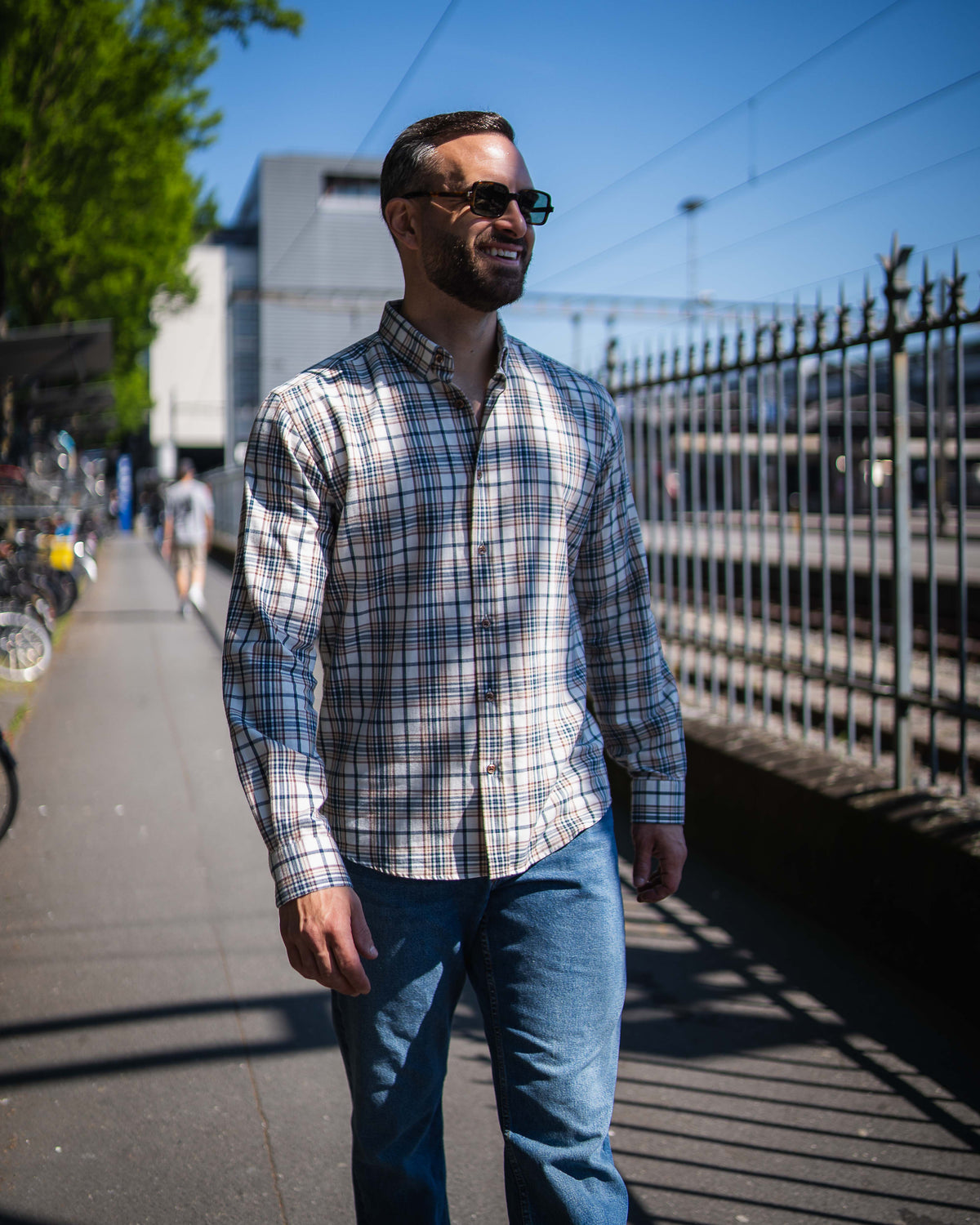 Flannel shirt with check pattern Off-White (Art. 2755-C)