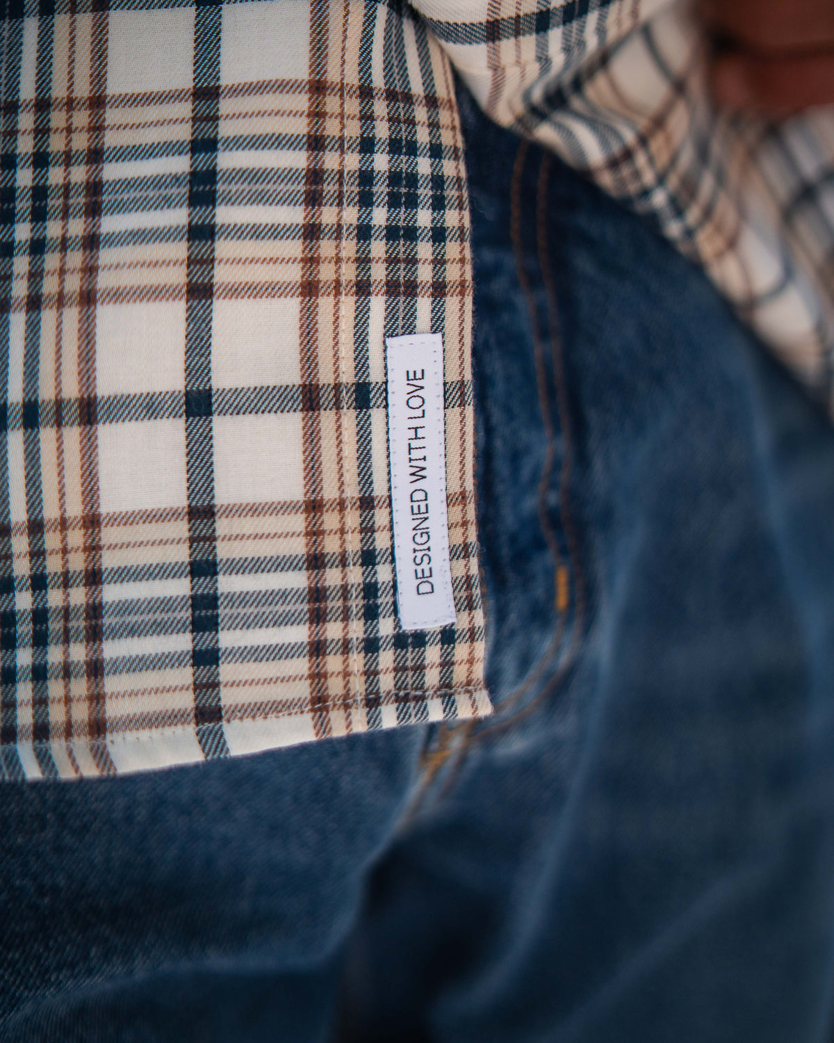 Flanellhemd mit Karomuster Off-White (Art. 2755-C)