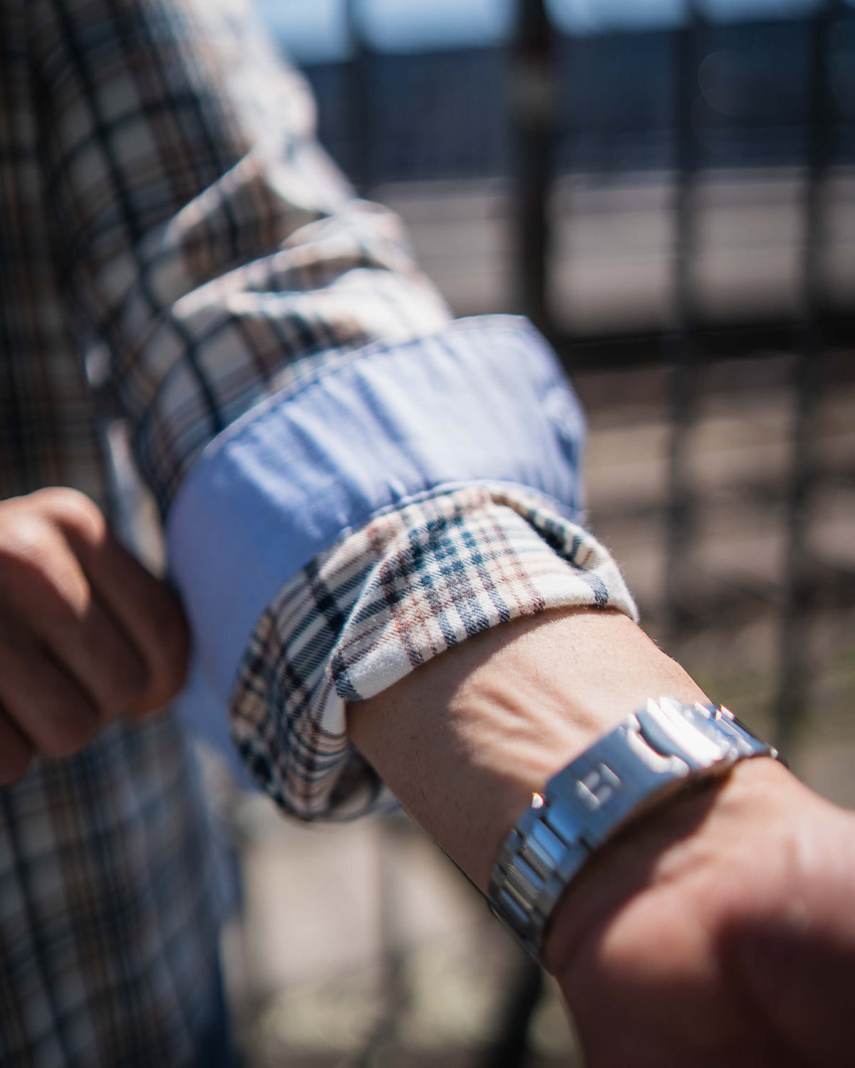 Flanellhemd mit Karomuster Off-White (Art. 2755-C)