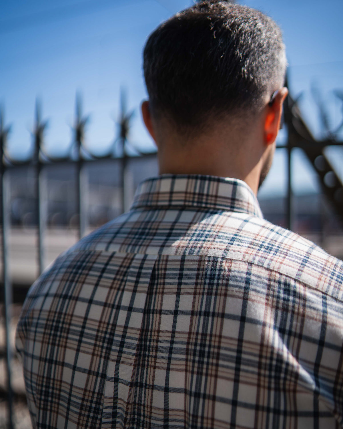 Flanellhemd mit Karomuster Off-White (Art. 2755-C)