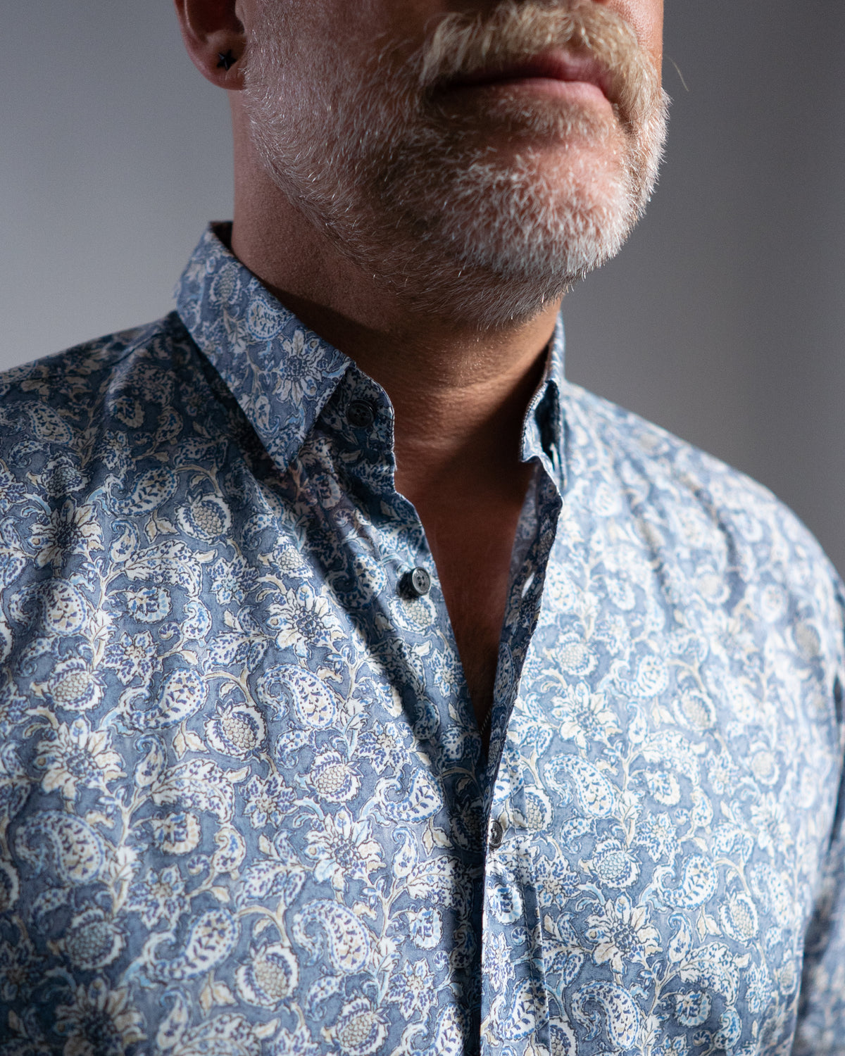 Long-sleeved casual shirt with paisley pattern (Art. 2341-C)