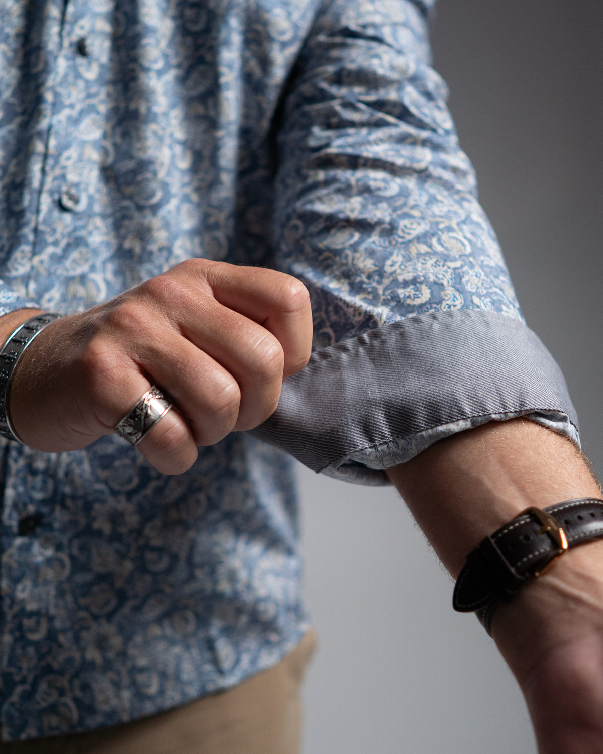 Long-sleeved casual shirt with paisley pattern (Art. 2341-C)