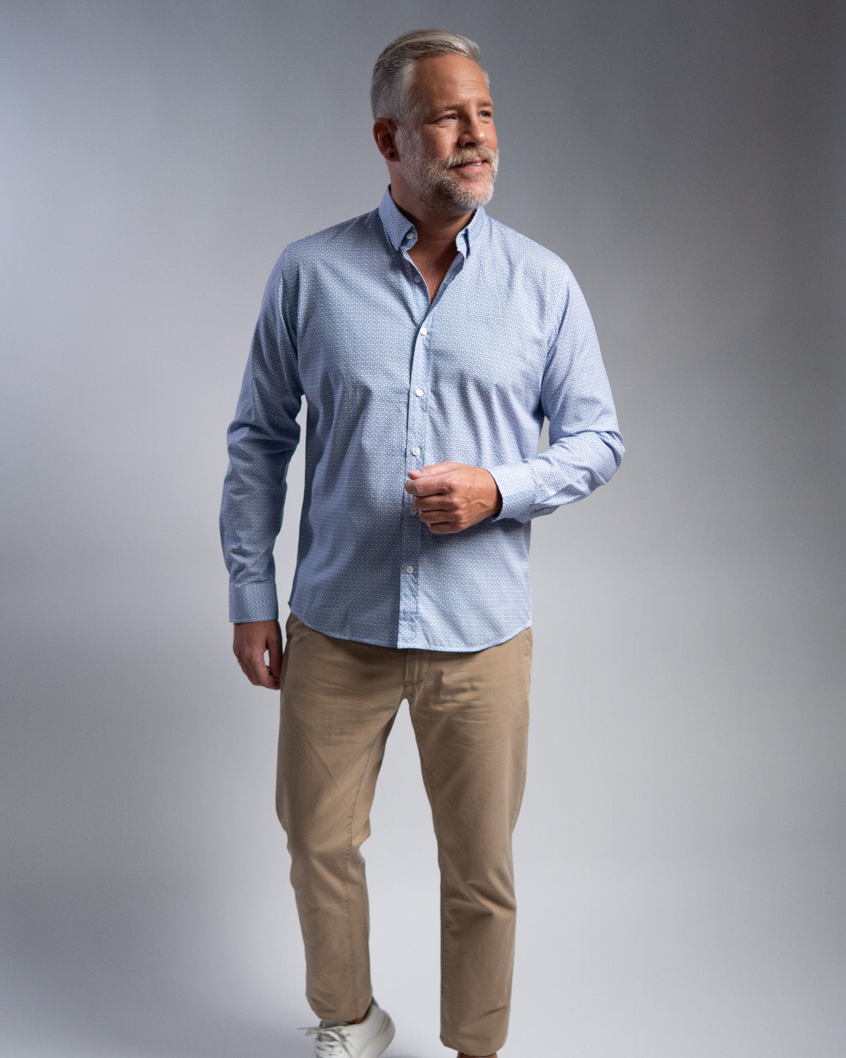 Freizeithemd mit blauem Grafikprint (Art. 2514-C)