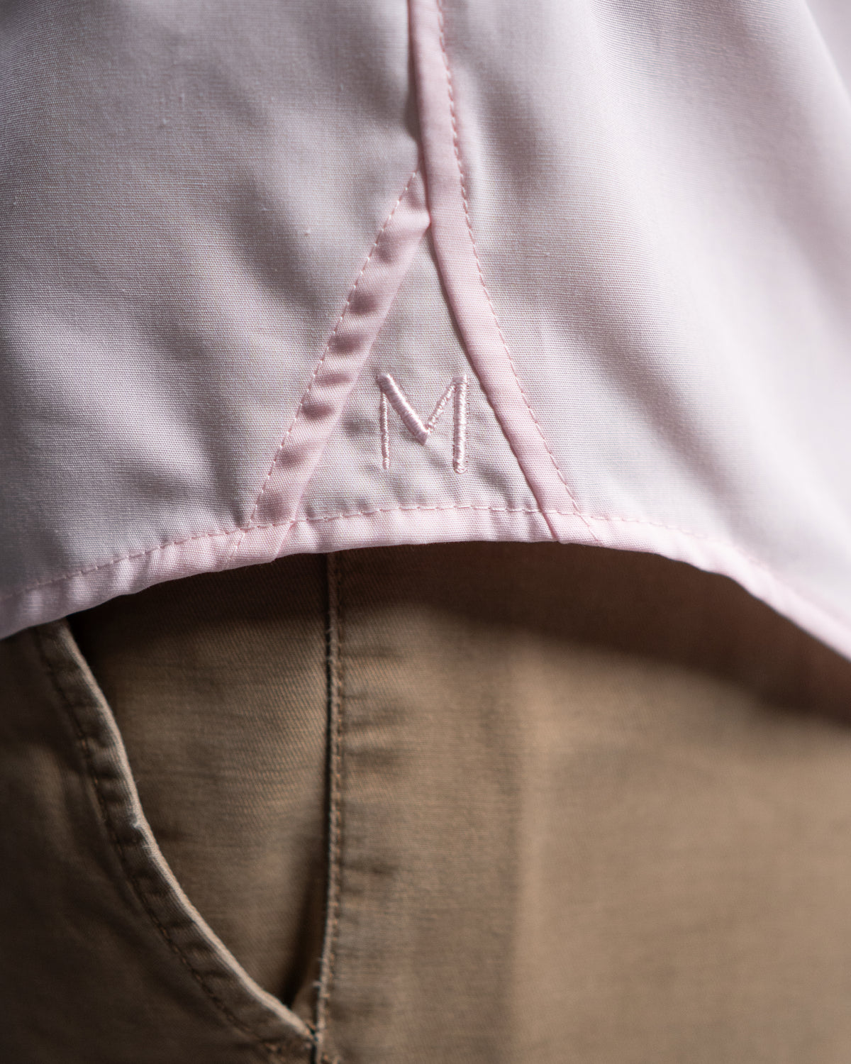 Bügelleichtes Freizeithemd mit Printmuster in Kragen und Manschette in Rosa (Art. 1015-C)