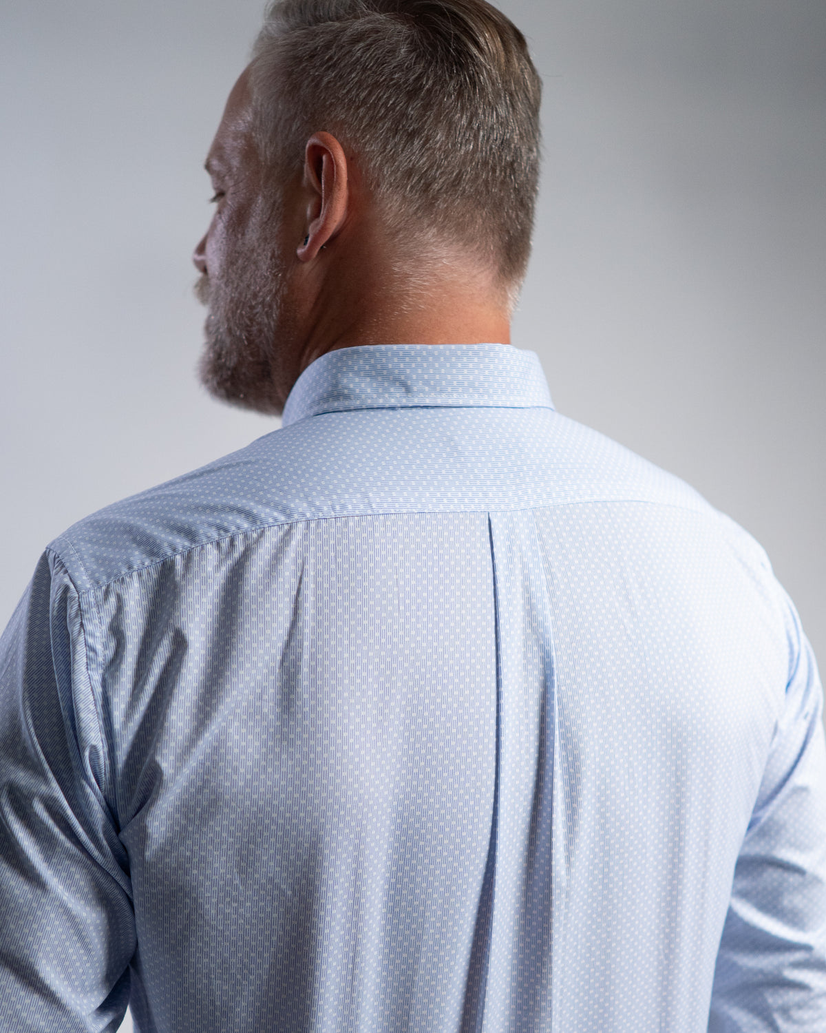 Freizeithemd mit Minimalprint Hellblau (Art. 1163-C)