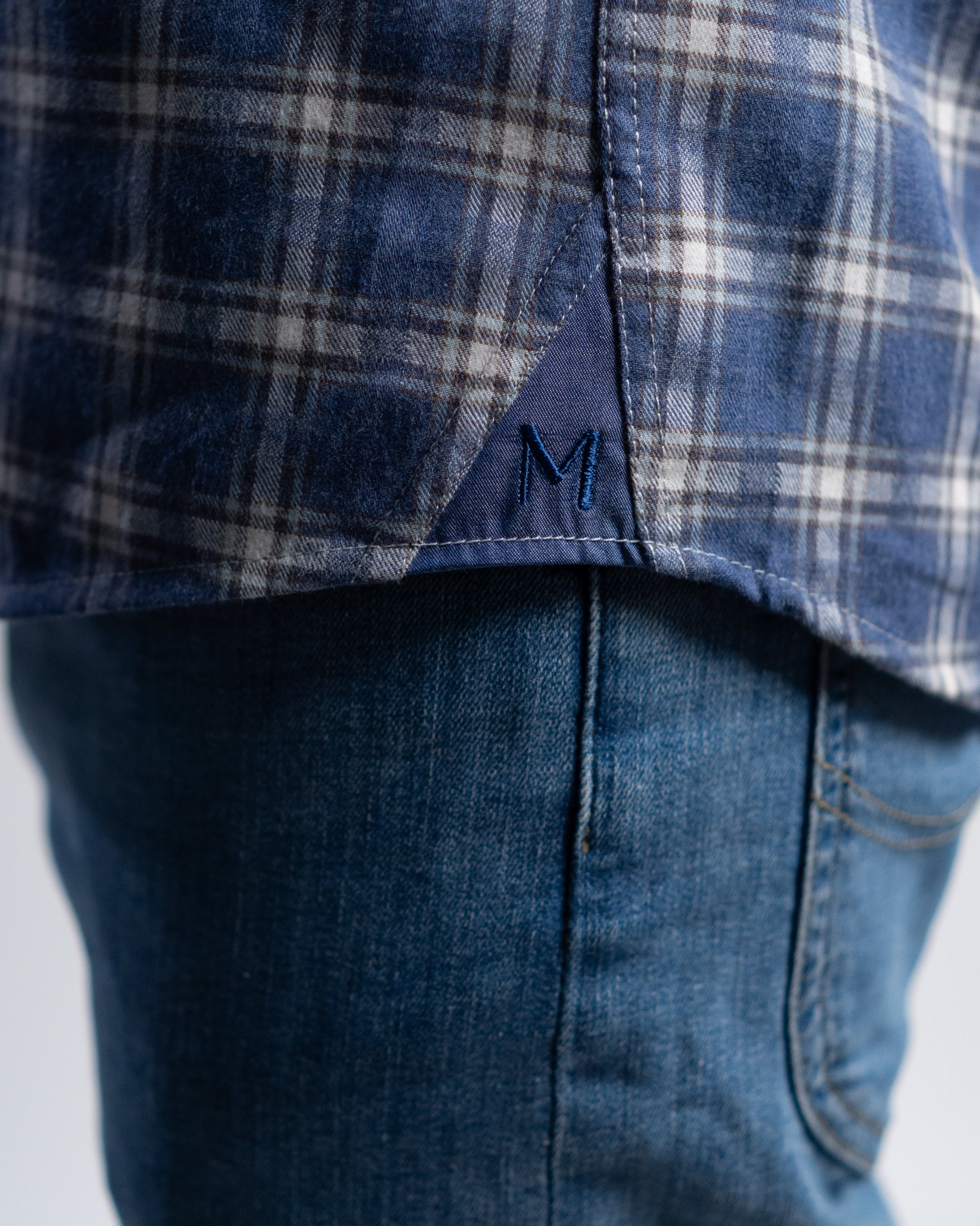 Flanellhemd mit Karomuster Blau (Art. 2369-C)