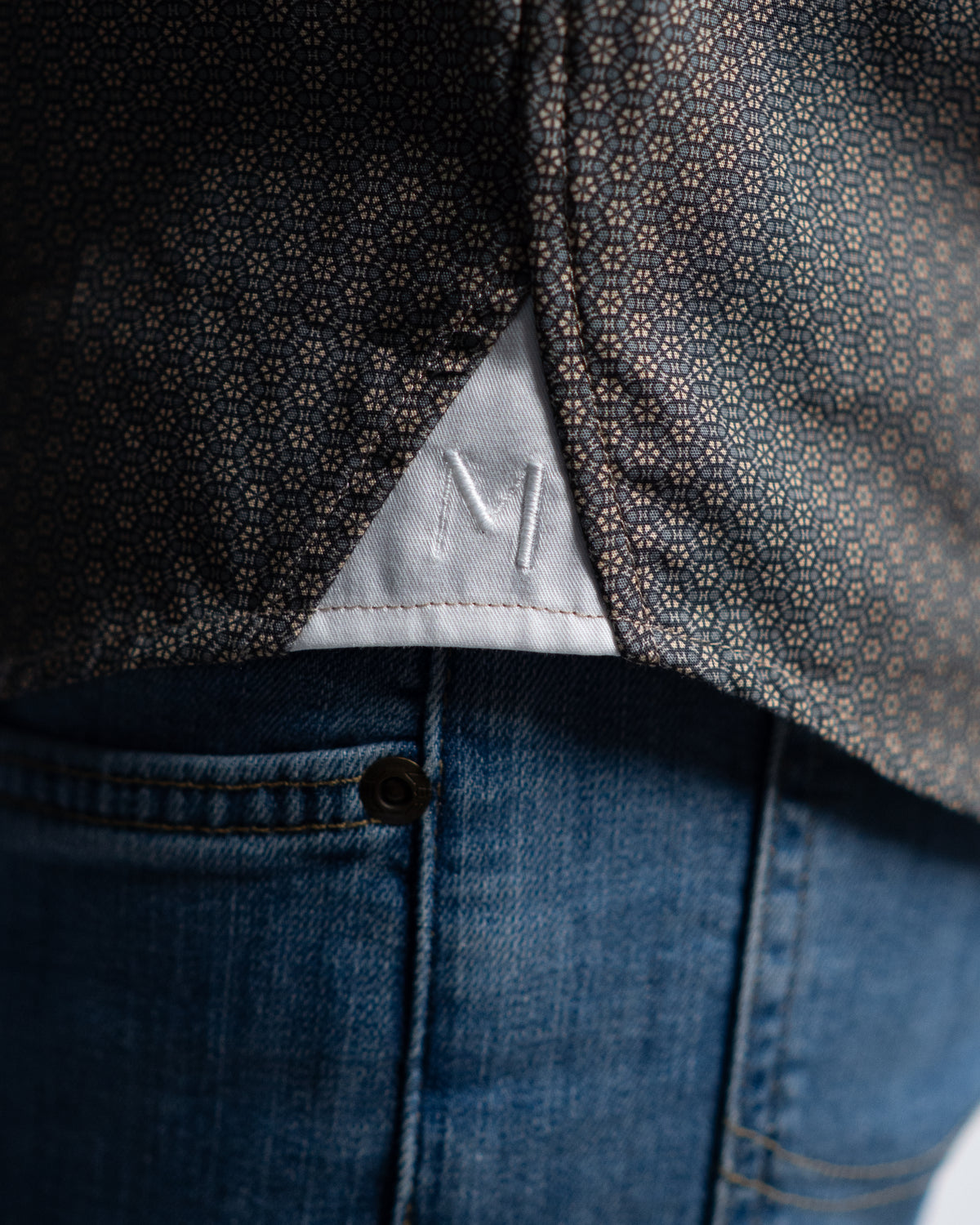 Freizeithemd mit Graphikmuster Braun/Beige (Art. 2237-C)