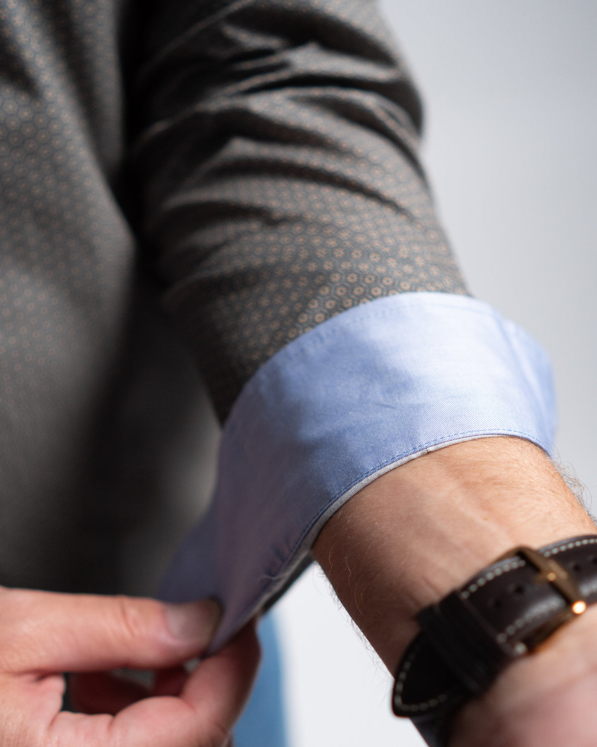 Freizeithemd mit Graphikmuster Braun/Beige (Art. 2237-C)