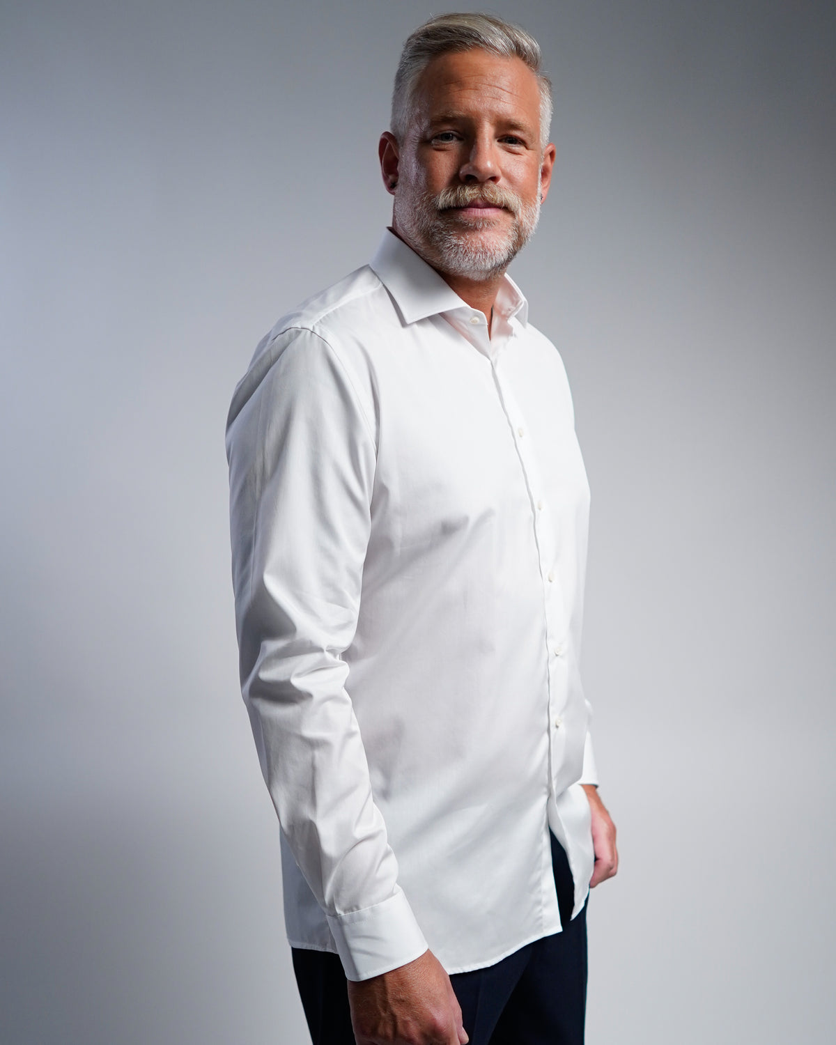 Bügelfreies Businesshemd Weiss (Art. 1001)