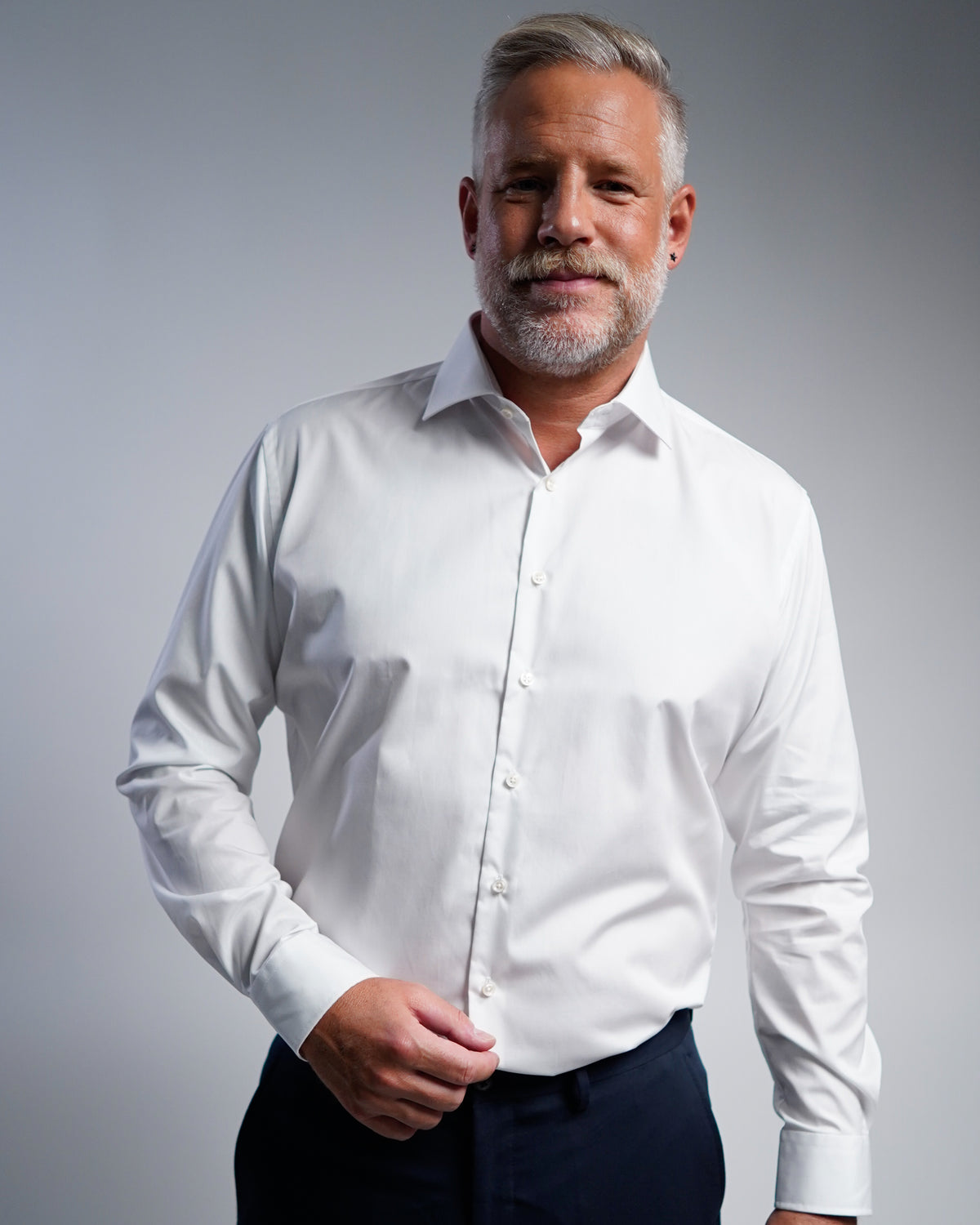 Bügelfreies Businesshemd Weiss (Art. 1001)