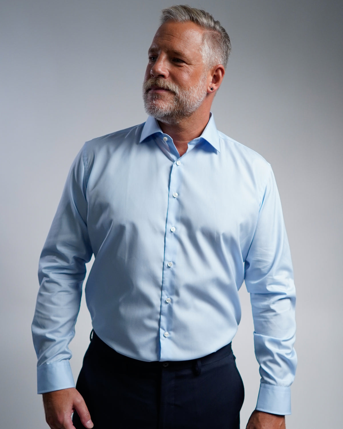 Bügelfreies Businesshemd Hellblau (Art. 1002)