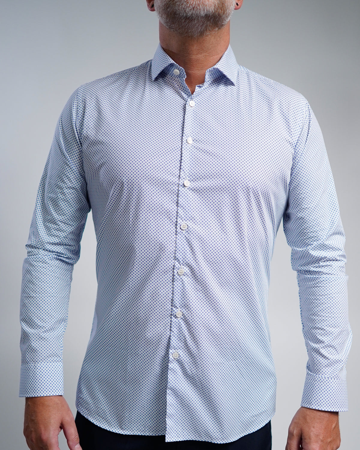 High-quality business shirt with printed pattern Fitted (Art. 1164)