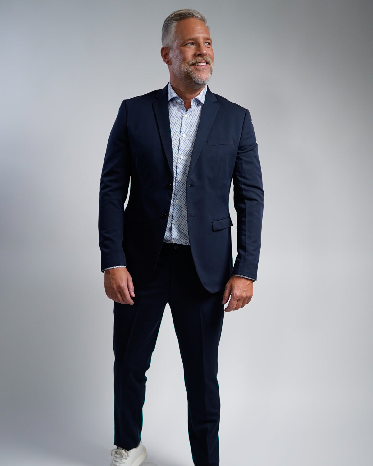 High-quality business shirt with printed pattern Fitted (Art. 1164)