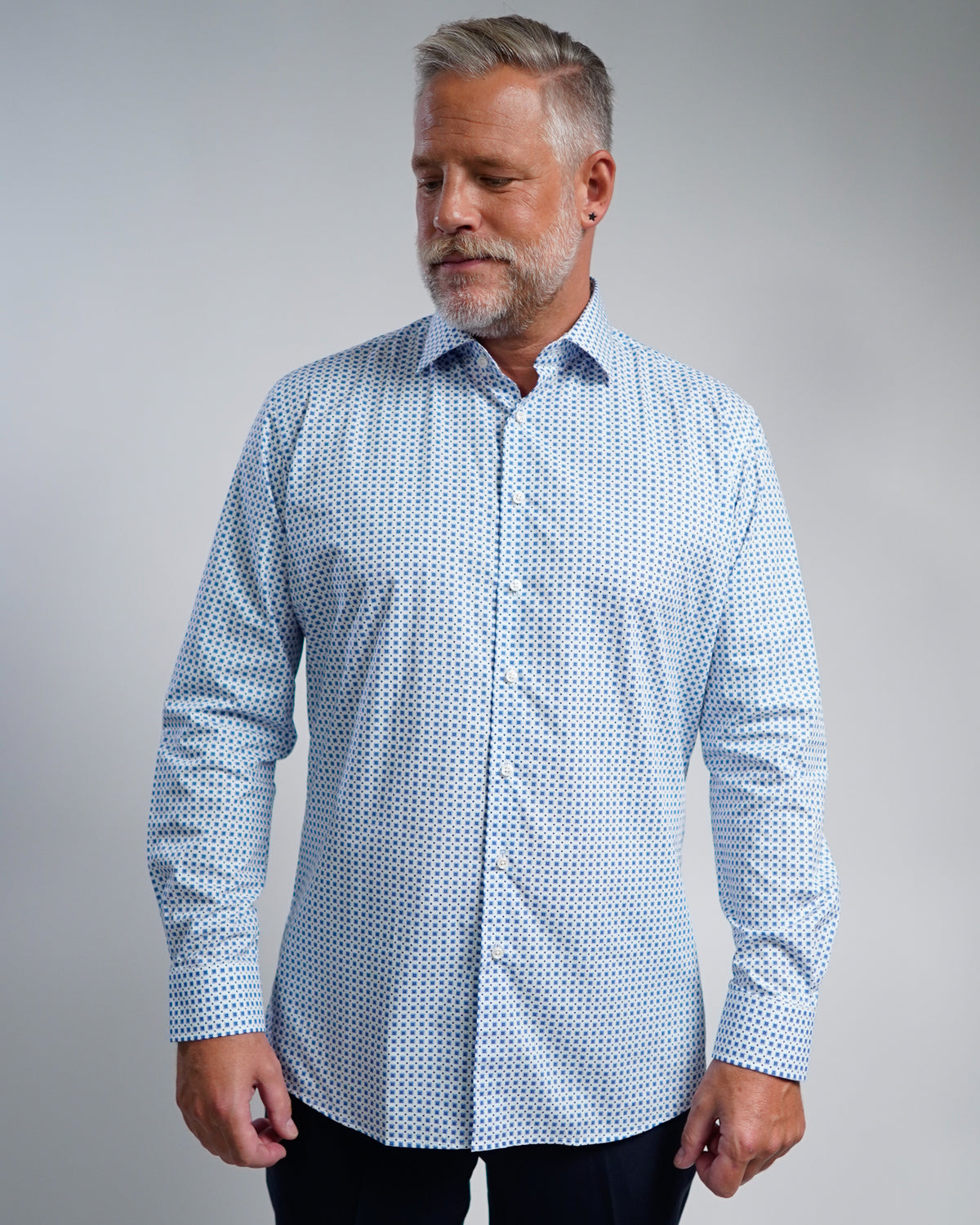 Hochwertiges Businesshemd mit Printmuster Modern Fit (Art. 1162)