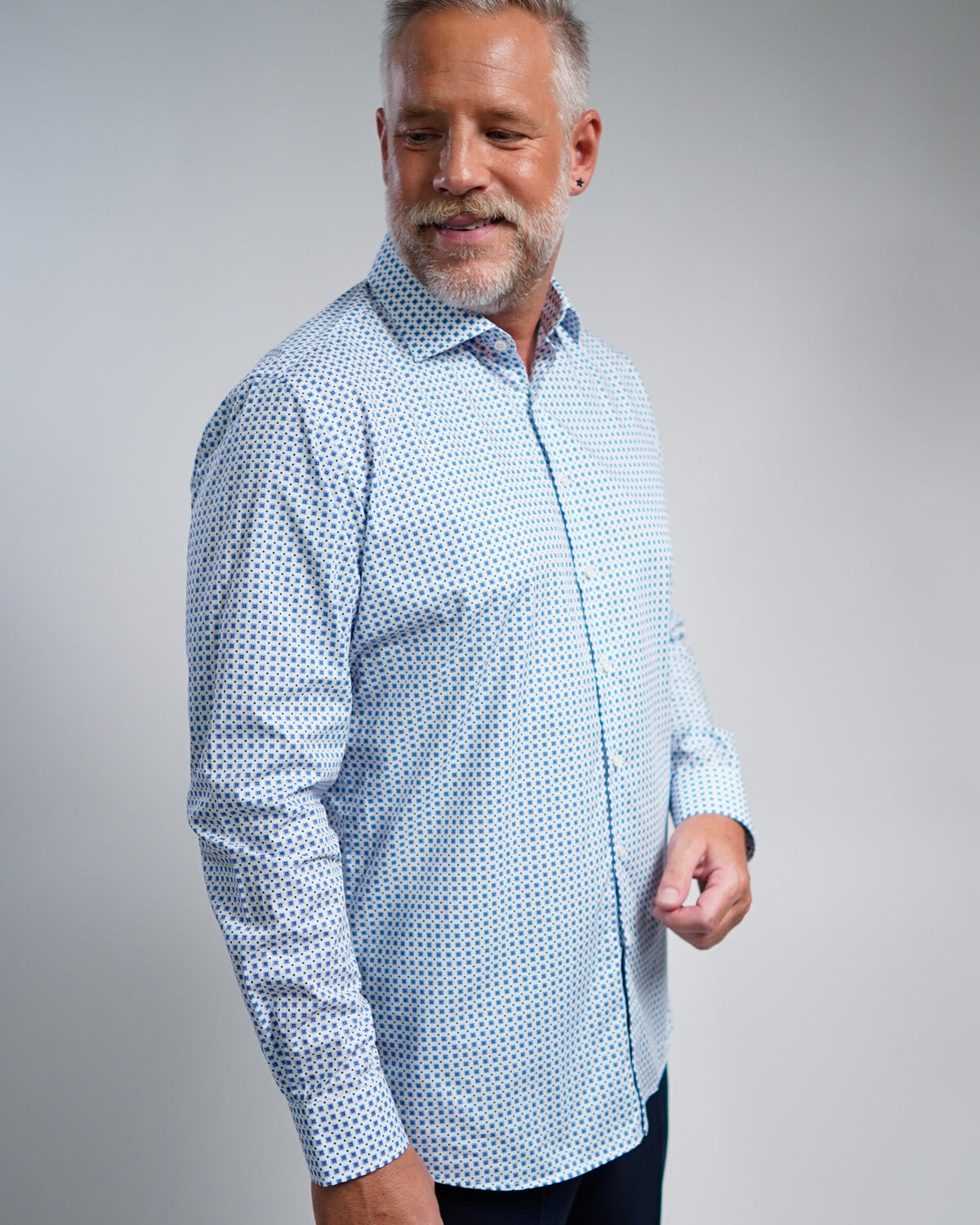 Hochwertiges Businesshemd mit Printmuster Modern Fit (Art. 1162)