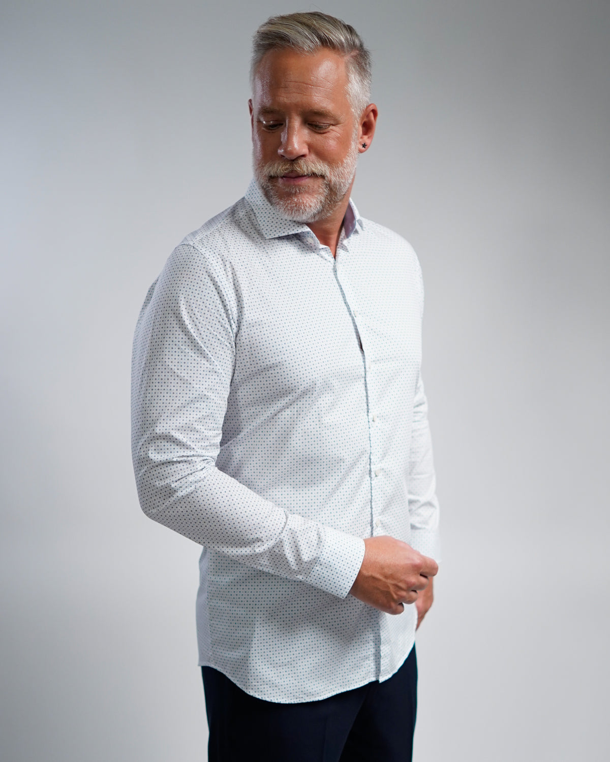 Hochwertiges Businesshemd mit Printmuster Fitted (Art. 1161-F)